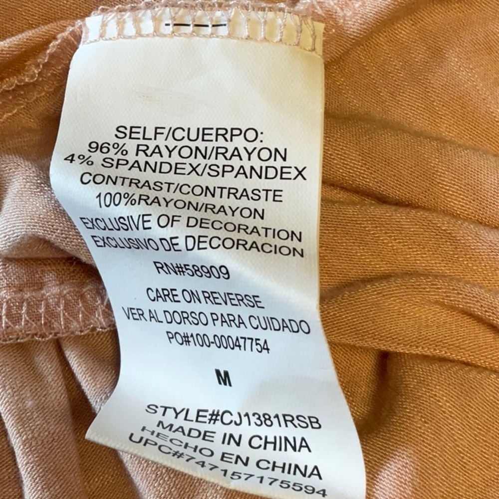 Copper Key Orange Flutter Sleeve Ruffled Blouse - Picture 6 of 7